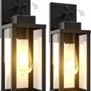 Motion Sensor Dawn to Dusk Outdoor Sensor Light Fixture Anti-Rust Exterior Wall Lighting Waterproof Outdoor Wall Lantern for Porch Patio Front Door Garage - 2 Pack