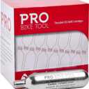 PRO BIKE TOOL CO2 Cartridges - Threaded CO2 Canisters for Bike Tires - Quick Inflation for Road, MTB, Cyclocross, Gravel, Hybrid Bikes - Portable, Durable, Essential for On-The-Go Repairs (16g)