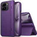 BXYJY for Google Pixel 10 Pro Fold Slim Case with Stand, Front Screen Protector, Hinge Protection, 360° Full Body Rugged Cover, Shockproof Protective Phone Case for Pixel 10 Pro Fold, Dark Purple