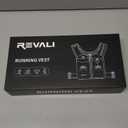 REVALI Running Vest, USA Original Patent, Zip Reflective Running Vests with 500ml Hydration Bottle, Adjustable Waistband & Breathable Material, Chest Pack Gear Phone Holder for Men & Women (Small-Medium, Black)