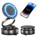 HMHKHN 360° Vacuum Magnetic Phone Holder,Hands-Free Foldable Suction Magnetic Phone Holder Case,Multifunctional Vacuum Suction PhoneHolder for Smooth Surface,Mirror,Gym,Shower,Car Interior (Black)