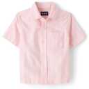 The Children's Place,Boys,Short Sleeve Button Down Shirt,Pink Stripe,XX-Large