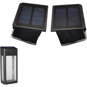 GOODFOEVER 2 Pack Solar Lights for Outdoor Fence and Wall: Replacement Top, Waterproof