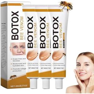 Minioo-Y 3Pcs Botox Bee Venom Cream Wrinkle Removal & Firming, Moisturizing, Lifting & Recovery for All Skin Type, Face Cream Moisturiser, Anti-Aging Bee Venom Cream