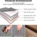 2 Pack PU Leather Front Car Seat Cover Bottom Car Seat, Anti-Slip and Full Wrap Driver Car Seat Protectors with Storage Pocket, Luxury Waterproof Bottom Auto Seat Cushion Pad for Most Vehicles(Gray)