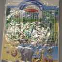 Melissa & Doug Puffy Sticker Activity Books Set of 3  Safari, Dinosaur & Ocean, with 118 Reusable Puffy Stickers and Fold-Out Scenes, Mess Free Play Set & Travel Toys for Kids Ages 4+ - FSC Certified