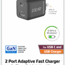 ZGear® Adaptive Fast Charge Wall Charger with 2 USB Ports
