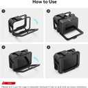 SmallRig Hero 13 / Hero12 / Hero11 / Hero 10 / Hero 9 Black Cage for GoPro, with 2 Cold Shoe Mount for GoPro Light Mod and Common Microphone, Led Video Light - 3083C