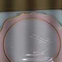 MAONAME 13" Pink Charger Plates Set of 6, Round Chargers for Dinner Plates, Scallop Plate Chargers with Gold Rim, Plastic Charger for Table Setting, Wedding Decor