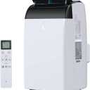 GAOMON 12000 BTU Portable Air Conditioner with Remote Control, 3-in-1 Free Standing Cooling Portable AC Unit with Cool/Dry/Fan Mode, Cools Up to 700 Sq.Ft with Sleep Mode,2 Fan Speed,Black Top