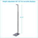 SSWBasics Adjustable Black Costumer Stand Single Arm Clothes Rack - Retail Clothing and Garment Display Stand Ideal For Showcasing Hanging Items In Thrift Shops, Boutiques and Retail Stores