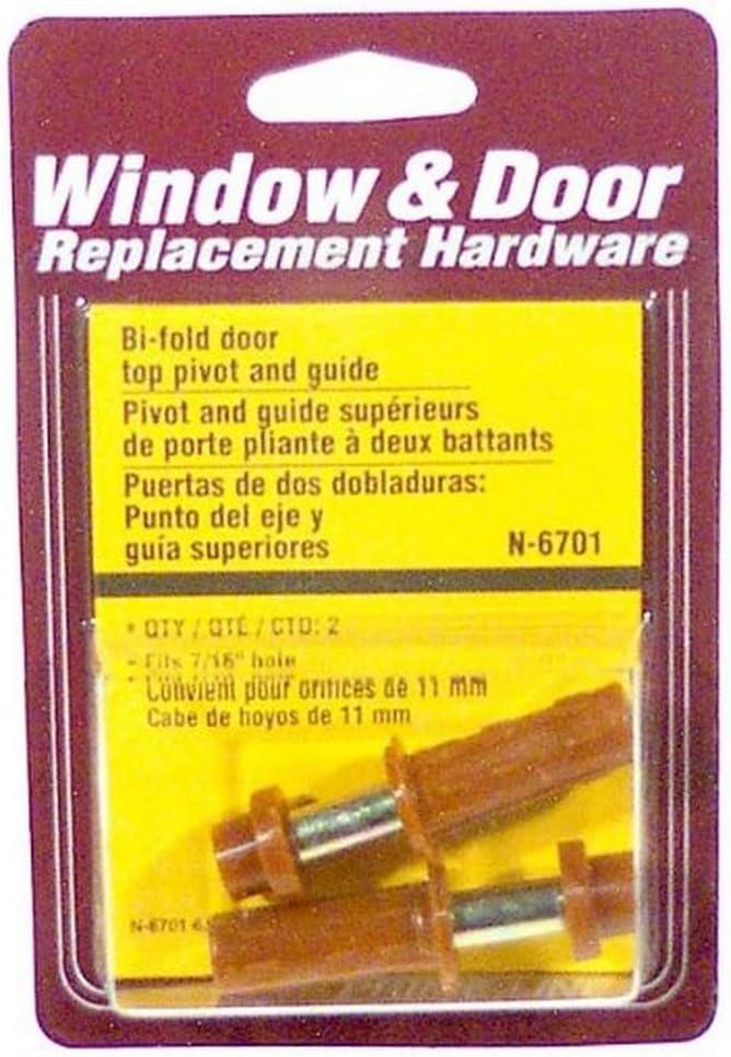 Prime-Line N 6701 Bi-Fold Door Pivot and Guide, Nylon (2 Pack)