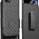 Aduro Combo Case & Holster for iPhone 11 Pro Max, Slim Shell & Swivel Belt Clip Holster, with Built-in Kickstand for Apple iPhone