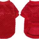 Fuzzy Pineapple Grid Dog Sweater - Ultra Soft & Warm Winter Pet Apparel, Fluffy Textured Knit for Small, Medium Dogs and Cats, Cozy Pullover Dog Coat for Cold Weather.Red XL