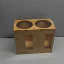 Bamboo Trash Bag Dispenser, Wall Mount Holder for 2 Rolls, Kitchen Garbage Bag Organizer, 12.3 x 10 x 6.3 Inches (Black)