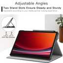 ZtotopCases for Samsung Galaxy Tab S10 Plus Case 2024/ S9 Plus/ S9 FE Plus 5G 12.4 Inch 2023, Premium PU Leather Cover with Hand Strap/Front Pocket/S Pen Holder for Tablet S10+/S9+/S9 FE+, Blue