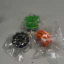 3-Pack Sparking Battle Spinning Tops, Bey-Style Light Up Gyro with Sparkler Effect, Sensory Fidget & Anxiety Relief Toys, Classroom Prizes, Stocking Stuffers, Party Favors Gifts for Boys Girls Ages 6+ (3pack black+orange+green)