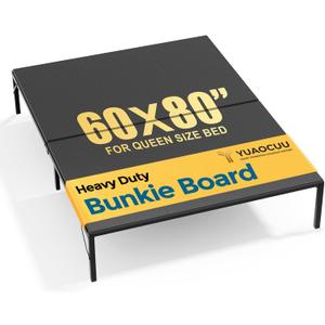 Bunkie Board Queen Size(60x80) - Heavy Duty Anti-Sag Low Profile Bed Boards