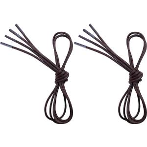 VSUDO 2 Pairs Waxed Round Dress Shoe Laces for Mens Dress Shoes, 1/8" Thin Business Oxford Shoelace/Shoe Strings