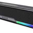 Bluedee Computer Speakers for Desktop PC, 3.5mm Aux PC Speakers for Desktop with Dynamic RGB Light, Wired USB Plug & Play Computer Sound Bar, Inline-Controlled Gaming Speakers for PC, Laptop