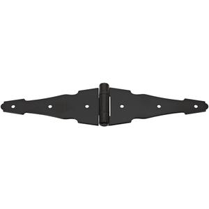 National Hardware N881-946 V847 Ornamental Strap Hinges in Black, 2 pack