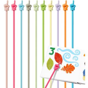 10pcs Finger Pointer for Classroom, Reading Pointers for Kids, Hand Pointing Stick, Teaching Finger Class Pointer for Teachers, Classroom Teacher Must Haves Supplies Essentials