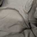 JIYUAN Queen Size Duvet Cover Set, 3-Piece - 100% Washed Cotton, Linen-Like Soft & Breathable with Zipper Closure, Includes 90x90 Inch Cover & 2 Pillowcases, Solid Light Brown