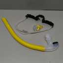 Swim Snorkel for Lap SwimmingNo Loud gurgling Noise No Hurt Forehead No Slip Swimming Snorkeling Training for Adult/Youth,Swimmer Snorkle Center Mount Snorkel One-Way Purge Valve (C3-3rd generation-yellow)