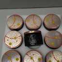 18-Pack 4oz Embossed Glass Candle Container with Lids and Labels, Clear Candle Jars for Making Candles, Sun Moon Stars Design