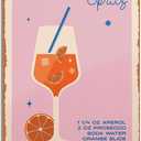 2 x Aperol Spritz Metal Sign - Cocktail Wall Art for Home Bar Decor, Vintage Aperol Spritz Gift, Bar Signs for Kitchen or Lounge, 8"x12" Wall Decoration