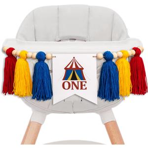 Gostman Carnival High Chair Banner - First Birthday Party Decorations,Carnival Circus Sign 1st Birthday Highchair Banner,Carnival Circus Party Supplies (Fiesta Banner)
