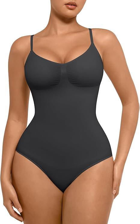 FeelinGirl Shapewear Tummy Control Seamless Bodysuit Hip Enhancer Body Shaper for Women Size 5XL