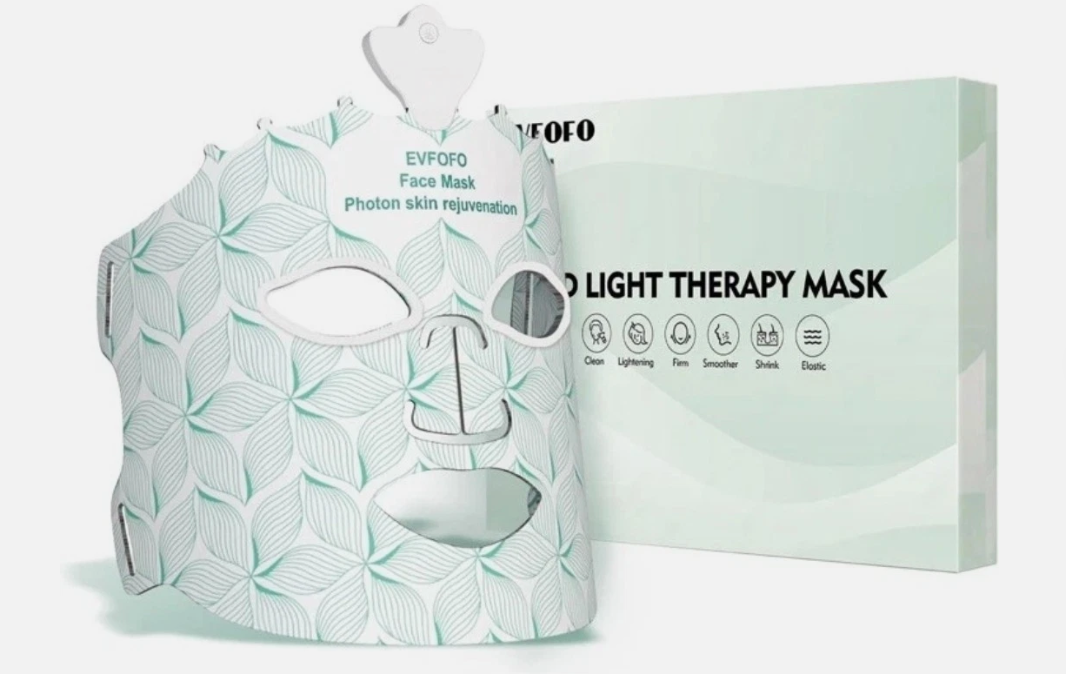 EVFOFO Red Light Therapy Mask for Face Therapy LED Mask for Face 7 Colors