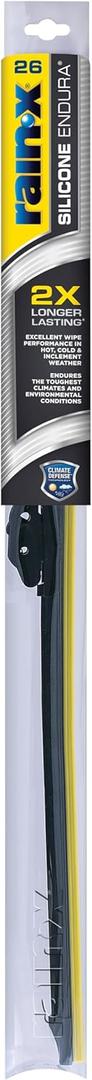 Rain-X 830126 Silicone Endura Wiper Blades, 26 Inch Windshield Wipers (Pack of 1), Automotive Replacement Windshield Wiper Blades With Two Times Longer-Lasting Resilient Silicone Rubber Squeegee