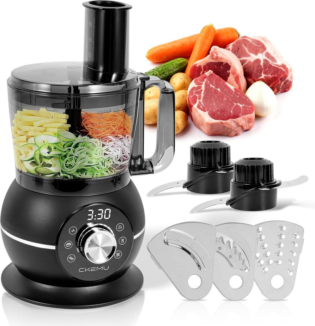12 Cup Smart Food Processor, Electric Food Chopper Slicer