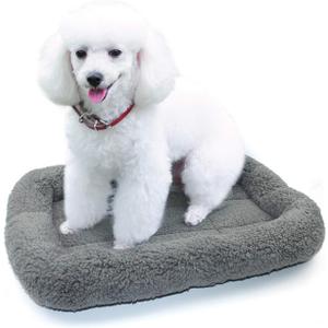 Enjoying Cat Mat Bed 16" x 22" Pet Bed with Pillow Around for Dogs Cats Curled Sleeping Beds for Carrier/Crate Small to Medium Dog Cushion, Anti Skid Bottom, Medium