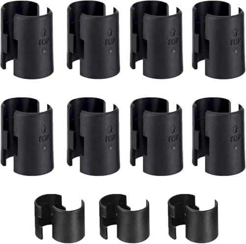 Helonge Shelf Lock Clip, 25 Pairs (50 Pcs) 0.73 Inches Wire Shelving Lock Clips Post Shelvings Sleeves Replacements for Wire Shelving