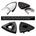 104Pcs Oscillating Tool Detail Sanding Pads Kit 2Pcs Triangle Sanding Pads and 2Pcs Finger Sanding Pad 100Pcs Multitool Sandpaper Grit Fit for Finishing Wood Sanding Plaster