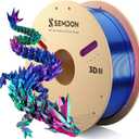 PLA Filament 1.75mm, Tri-Colors Gradient Rainbow Silk PLA Filament 0.02mm - Metal 3D Printer Filament for Ender 3 V2, 3D Printer, Lithophane,1KG Spool(2.2lbs), Red/Blue/Green