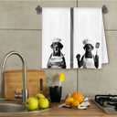 Funny Great Dane Dog Kitchen Towels,Great Dane Hand Tea Towels for Bathroom Kitchen,Dog Gifts for Women Decorative Hand Towels, 16x24 Inch, Set of 2
