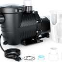 LANCHEZ In/Above Ground Pool Pump, Self Primming (Dual Speed, 2 HP, 6600 GPH, 115V, 1.5" & 2" NPT Adapter, Strainer Basket)