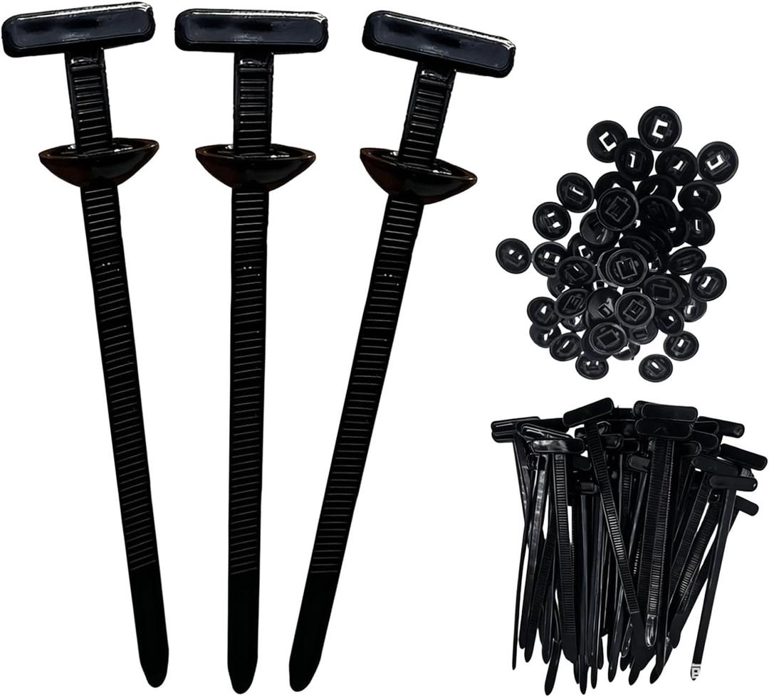 100 Pcs Nylon Universal Cable Tie Buckle - Heavy-Duty Double-Sided Self-Locking Zip Ties with Pin & Button Design - Durable UV Resistant Plastic Fasteners for Car Repair, Wire Management & Daily Use