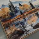 ERQINHUA Large Canvas Wood Framed Abstract Wall Art Living Room Wall Decor for Bedroom Office Decoration Watercolour Paint Tree Lakeside Landscapes Picture Artwork Home Decor Ready to Hang, 30x60 In