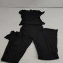 SUUKSESS Women 2 Piece Lounge Sets Going Out Y2K Foldover Pants Matching Pajamas (X-Small, Black)