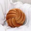 Petrella Knot Pillows Ball Round Throw Pillows Home Decor Cushion Decorative Aesthetic Throw Pillows Caramel 8inch