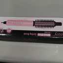 Farery Mini Thermal Brush 3 Temperature Adjustable, 3/4 Inch Travel Curling Iron for Short Hair, Heated Round Brush for Touch ups and Small Curls, Travel Size Curling Wand, Dual Voltage, Pink