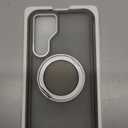 for Samsung Galaxy S24 FE Case with 360 Rotatable Magnetic Ring Stand Compatible with Mag-Safe Military Protection Shockproof Matte Translucent Phone Cases for S24 FE,Gray