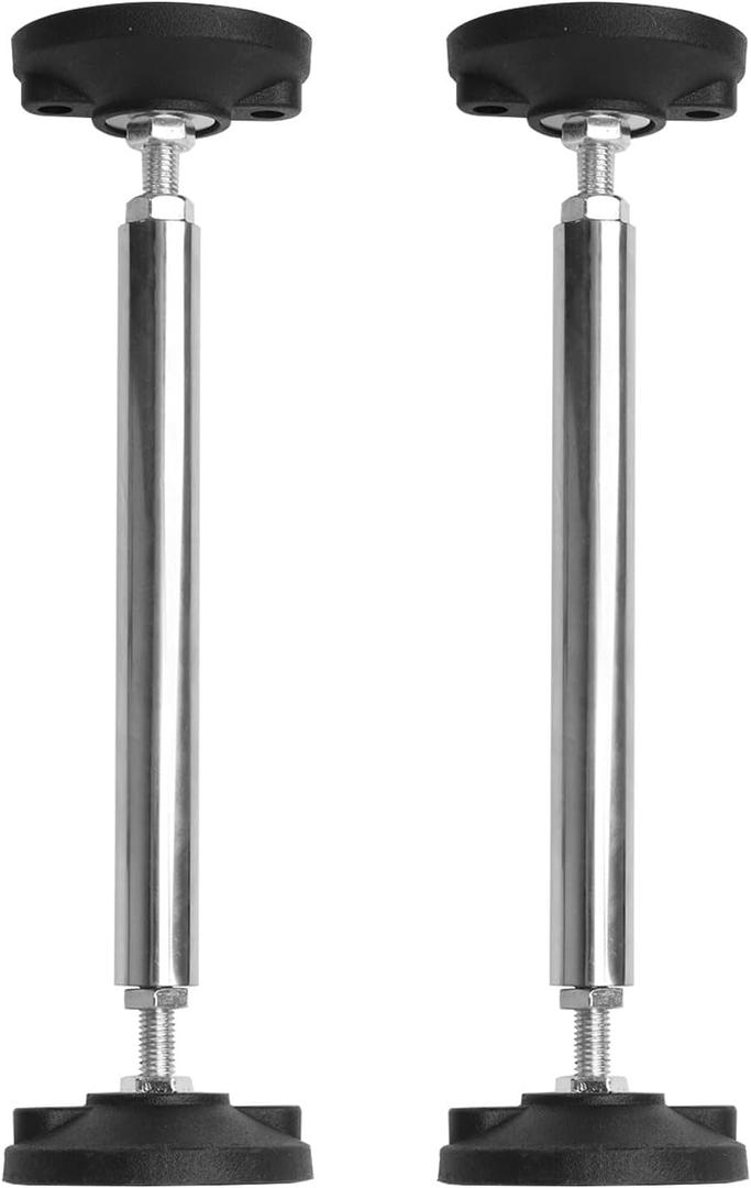 Qivine 2Pcs Telescopic Support Pole, Adjustable 11'' - 20'' Length Support Pole Rod, Stainless Steel Cabinet Jack Supports System with Up to 660 Lbs Rust-resistance for Cabinet Sofa Sink (38-52cm)