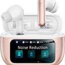 Wireless Earbuds, Ear Buds Active Noise Cancelling with Charging Case, 6.0 Bluetooth Earbuds with AI Clear Calls, 40H Playtime for Sports & Working, Stereo Sound Headphones for iPhone/Android/iPad (Rosegold)