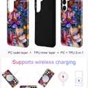 Compatible with MagSafe Case for Samsung Galaxy S26 Ultra, Cute Aesthetic Stained Glass Flower Magnetic Soft TPU and Hard PC Protective Phone Cover for Women Girls - Vividly Colored Floral